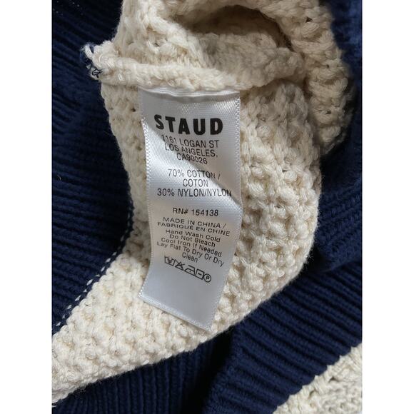 Staud 'Altea' White Cotton Blend Sweater Size M - Picture 5 of 5